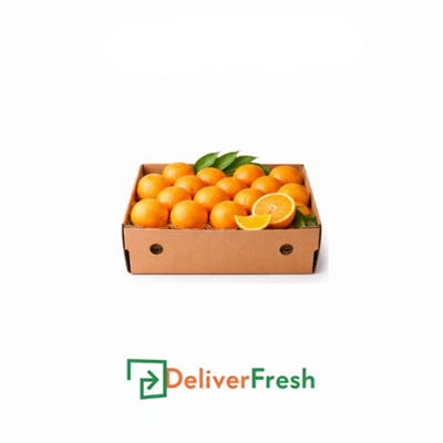Box of oranges with a DeliverFresh
