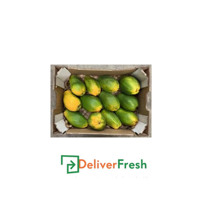 Box of papayas with DeliverFresh
