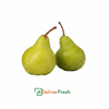 Two green pears with DeliverFresh