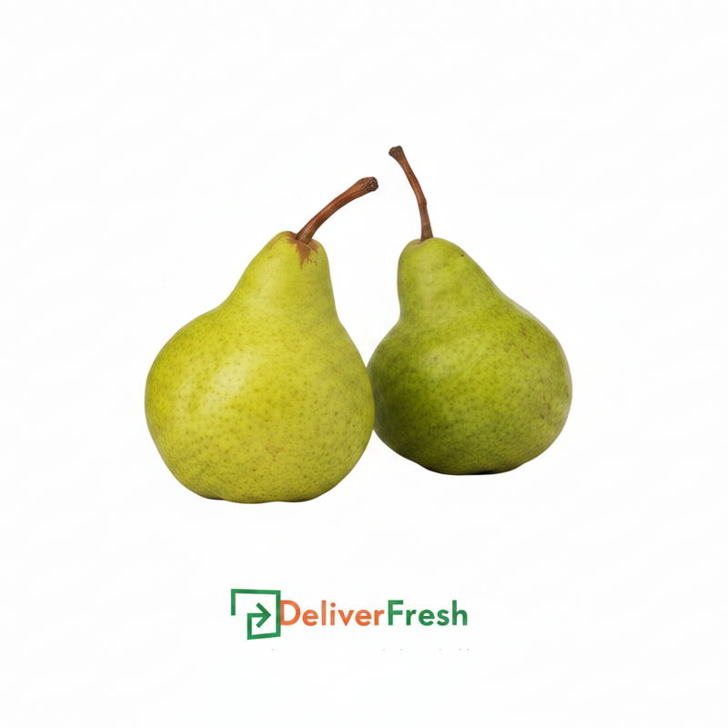 Two green pears with DeliverFresh