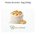 Bag of potato brushed with 'Deliver Fresh'