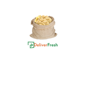Bag of peeled potatoes with 'DeliverFresh'