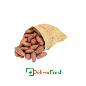 Bag of red potatoes with 'Deliver Fresh' 