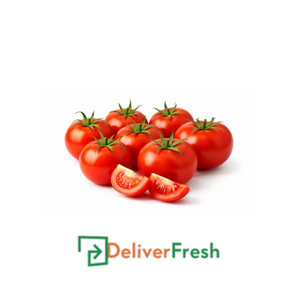Box of salad tomatoes with 'Deliver Fresh' 