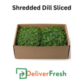 Box of shredded dill sliced with 'Deliver Fresh' 