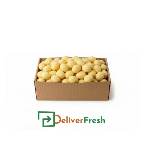 Box of small potatoes with 'Deliver Fresh' 