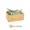 Box of snake gourds with 'Deliver Fresh' 