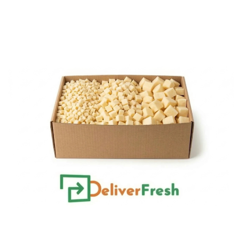 Box of diced swede with 'DeliverFresh' 