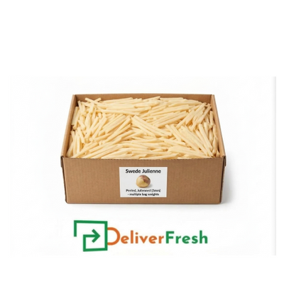Box of Swede Julienne potatoes with 'Deliver Fresh'
