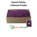 Box of purple sweet potato julienne with a smaller bag with DeliverFresh 