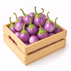 Fresh brinjal box 6kg packed in wooden crate from DeliverFresh for wholesale and retail vegetable supply