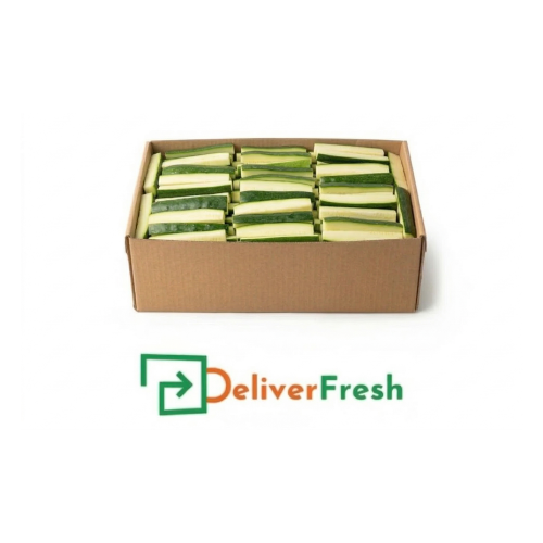 Box of zucchini batons with DeliverFresh 