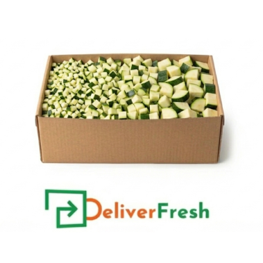 Box of diced zucchini with DeliverFresh 