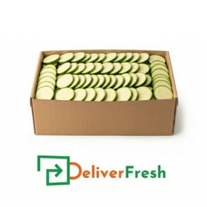 Box of sliced zucchini with DeliverFresh 