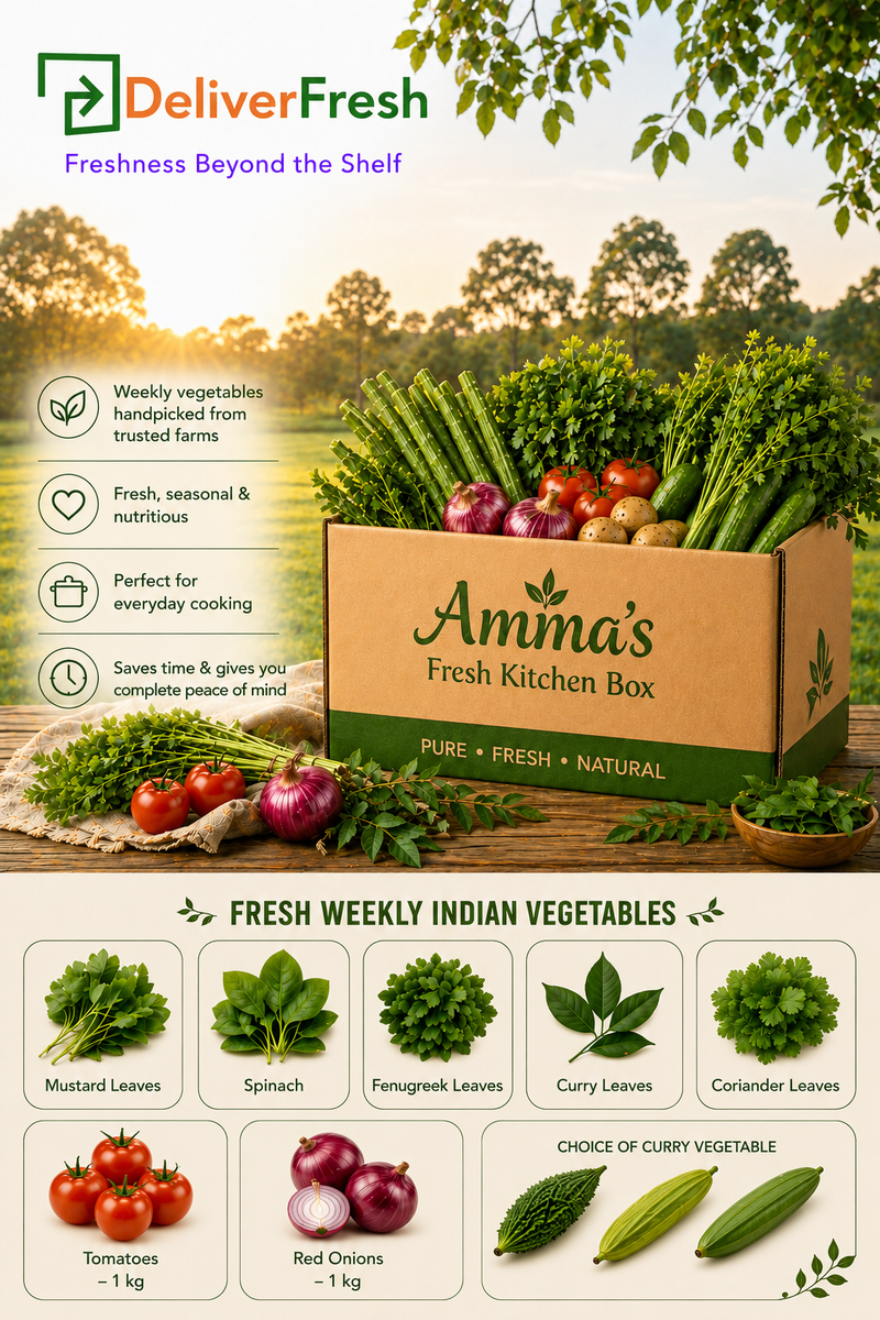 Amma’s Fresh Kitchen Box – Weekly Indian Vegetables