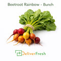 Fresh rainbow beetroot bunch with mixed red and yellow beets supplied by DeliverFresh