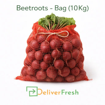 Fresh red beetroots packed in a 10kg bag supplied by DeliverFresh