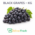 Fresh black grapes sold per kilogram by DeliverFresh, premium wholesale fruit supplier in Melbourne