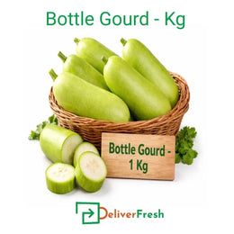 Fresh bottle gourd per kg from DeliverFresh, premium quality lauki for daily cooking, retail and wholesale vegetable supply