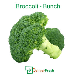 Fresh broccoli bunch from DeliverFresh, farm-fresh green broccoli ideal for healthy cooking, retail and wholesale vegetable supply