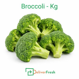 Fresh broccoli per kg from DeliverFresh, premium green broccoli florets ideal for healthy cooking, retail and wholesale vegetable supply