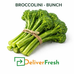 Fresh broccolini bunch with crisp green stems, professionally packed and supplied by DeliverFresh