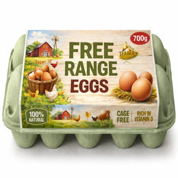 “Free range eggs 700g box with cage free farm fresh eggs in eco-friendly carton, rich in vitamin D – Melbourne delivery”