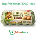 “Free range eggs 800g box with cage free farm fresh eggs in eco-friendly carton”