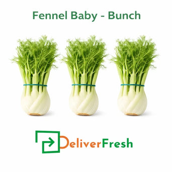 Fresh baby fennel bunch with green fronds supplied by DeliverFresh