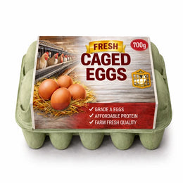 “Fresh Caged Eggs 700g Box with farm fresh grade A eggs in eco-friendly carton – Melbourne delivery”
