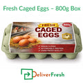 “Fresh Caged Eggs 800g Box with farm fresh grade A eggs in eco-friendly carton – Melbourne delivery”