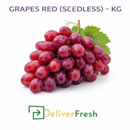Fresh red seedless grapes per kg supplied by DeliverFresh – premium quality wholesale fruit for Melbourne businesses