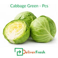 Fresh whole green cabbage per piece, crisp leafy vegetable ideal for cooking and salads