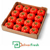 Premium heirloom tomatoes in tray, fresh red tomatoes suitable for restaurants and gourmet dishes