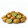 Premium fresh kiwi fruits per kg displayed with cut kiwi to highlight ripeness