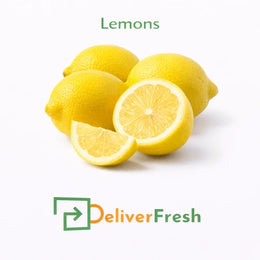 Fresh lemons whole and cut by DeliverFresh