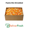 Box of shredded pastie mix with 'Deliver Fresh' 