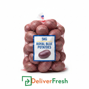 fresh organic royal blue potato