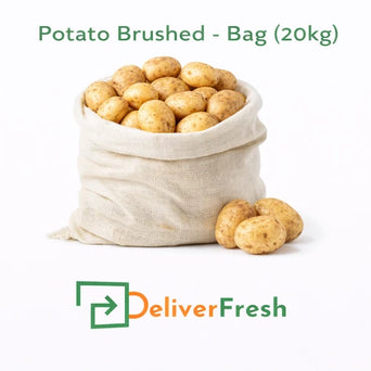 Fresh brushed potatoes 20kg bag by DeliverFresh