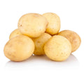 Fresh chat potatoes packed in a 5kg bag on a pure white background by DeliverFresh