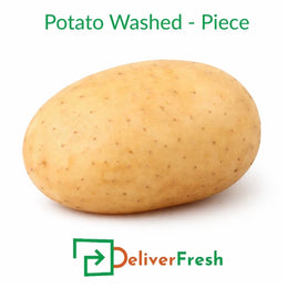 Fresh washed potato single piece on a pure white background by DeliverFresh