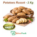 Fresh russet potatoes per kg in Melbourne, clean skin and starchy flesh