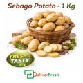 Fresh Sebago potatoes per kg in Melbourne, clean skin and creamy flesh