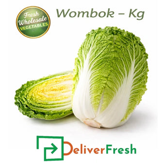 Wombok cabbage per kg with cut section, fresh Chinese cabbage for retail and food service